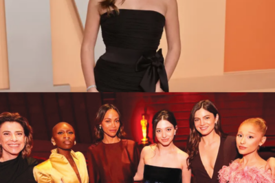 Megan Three Stallion goes braless in daring dress for Oscars party – as Hailey Bieber walks red carpet without Justin
