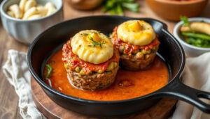 Deliciously Mini: Crafting Turkey Meatloaf Cups with Sweet Potatoes in Cast Iron