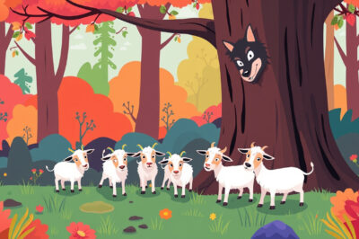 Discover the Enchanting Tale of ‘The Wolf and the Seven Little Goats’: A Magical Bedtime Story Adventure for Children