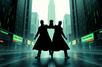 Duality Unleashed: A Twin Showdown in the Open Matte Realm of The Matrix Reloaded