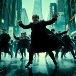 The Epic Clash: Neo Takes on Smith's Clones in The Matrix Reloaded - Open Matte Edition