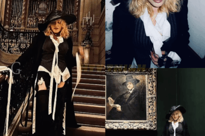 Madonna turns heads in a Regency-style pinstripe waistcoat and boots as she enjoys a private midnight visit to The Metropolitan Museum of Art
