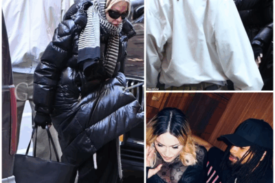 Madonna, 66 years old, wrapped up warmly in the NYC sky next to her tall young boyfriend Akeem Morris, 28 years old!
