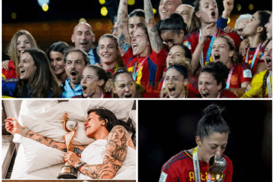 😱 Shocking Trophy Scandal! Women’s World Cup Champion Sparks Worldwide Controversy by Posing in Bed with Lionel Messi’s Iconic Trophy! 🏆🔥