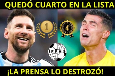 💥 Not Even Fourth Place Was Forgiven: The Press Ruthlessly Tore Cristiano Apart While Messi Shone Brighter Than Ever! 🌟