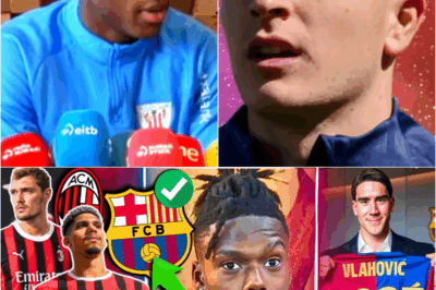 🚨🔥 NICO Declares to ATHLETIC: “I WANT TO PLAY FOR FC BARCELONA” – Milan’s Hunt for a Defender Heats Up + VLAHOVIC Updates!
