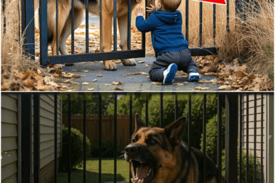 German Shepherd Head was Stuck in Metal Gate – What Baby did Next Left Everyone in Tears!