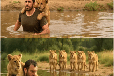 After rescuing a lion cub, a man finds himself encircled by the pride, and their actions are unexpected!