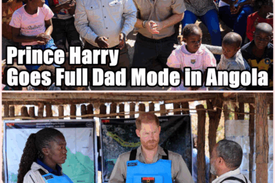 Prince Harry embraces dad role while raising awareness in Angola by teaching children how to stay safe from landmines