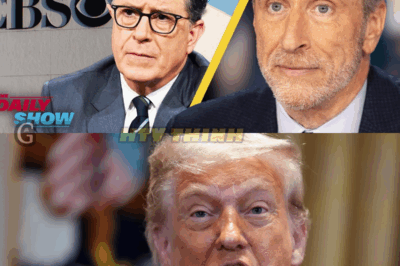 Jon Stewart Takes Aim at Trump’s Controversial Birthday Card and Colbert’s Show Cancellation