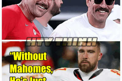 🔥 “Without Mahomes, He’s Just Another Guy!” — Aaron Rodgers Mocks Travis Kelce on Live Podcast, Gets BLOCKED as NFL Ego War Explodes Online 😤📵