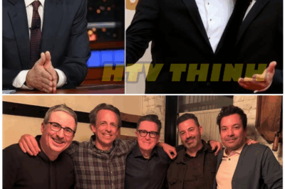 🧨 “Colbert Canceled, Late Night Explodes: Fallon, Kimmel, Oliver, and Meyers Unite in Historic Network Mutiny”