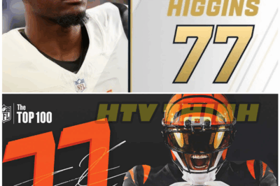 ⚡ “Top 100 Controversy: Tee Higgins Cracks the List at #77 — But Is He the NFL’s Most Underrated Alpha?”