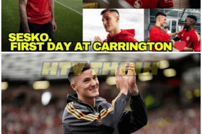 Benjamin Sesko First Day At Carrington❤️ Meets His Team Mates.  – HTT