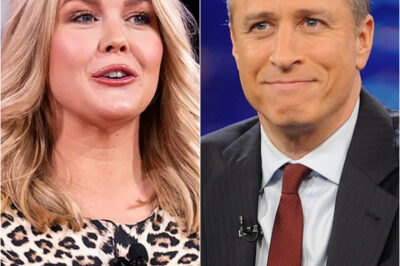 Jon Stewart landed one punchline… and Karoline Leavitt couldn’t land a single word in return. Eight seconds dragged on like an eternity — no laughter, no applause, just raw silence. The clip is now viral, replayed millions of times worldwide. So what’s behind those eight seconds that shook live TV?