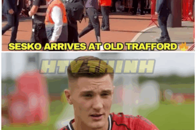 HE IS HERE🔥 Benjamin Sesko Arrives At Old Trafford Ahead Of His Debut. – HTT