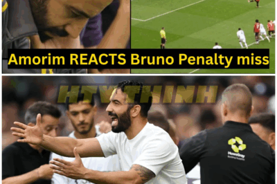 Ruben Amorim FURIOUS reaction after Bruno Fernandes penalty MISS against Fulham – HTT
