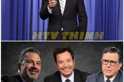 📺⚡ “Jimmy Fallon STORMS Colbert’s Stage in SHOCK TV Takeover — Is This Late-Night WAR?!”