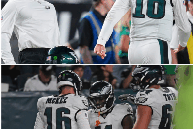 🧠💣 EAGLES DRAMA BREWING?! Saquon’s Side-Eye at Tanner McKee Sparks WILD Theories — Fans Are LOSING IT!”