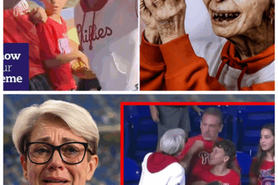 “Breaking: Phillies Fan Karen Loses Her Mind, Breaks Down After Stealing a Kid’s Birthday Home Run Ball—Is This the Worst Fan Outburst Ever? 🔥💣😱 ‘She’s a menace!’ — The viral chaos has fans and players alike questioning her sanity as her explosive meltdown unfolds”  Introduction: The stadium was rocked by chaos when a Phillies fan, now infamous as “Karen,” snatched a home run ball from a young boy celebrating his birthday—and then proceeded to have a public breakdown so intense it’s shaking social media. “She’s a menace,” say witnesses, as her furious outburst leaves everyone stunned and angry. Is this the worst fan meltdown of all time? The shocking footage will leave you speechless. ,  👇