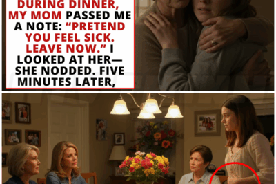 🐻 At Dinner, My Mom Slid Me a Note: ‘Pretend You’re Sick.’ Minutes Later, Someone Collapsed — And the Truth Left Us Shaken