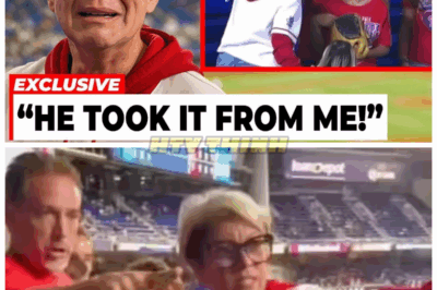 😱 Chaos at the Phillies game as a “Karen” snatched a home run ball from a kid on his birthday.