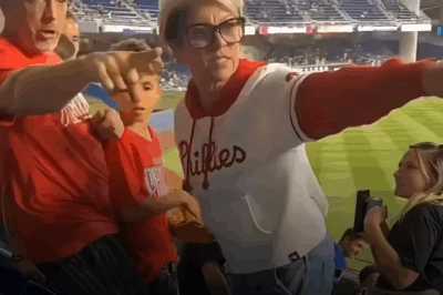 Closer Look of Phillies Karen Stealing Home Run Ball From Kid 😡⚾