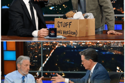 🦊 APPLE IN MELTDOWN! Jon Stewart’s Threat ROCKS Hollywood — Colbert, Censorship, and the Secret That Could Topple Late-Night TV as We Know It 🎙️💣