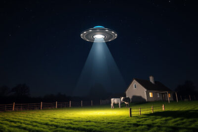👽 Encounters of the Unseen Kind: Chilling Cow Abduction and UFO Sightings in France Captured on Night Vision!