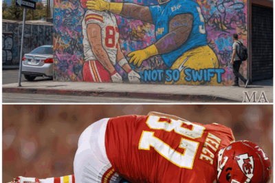 🦊 “Outrage in California! Painted Revenge or Premeditated Attack? Why Is Travis Kelce at the Center of This Brutal NFL Art Scandal?”🚨