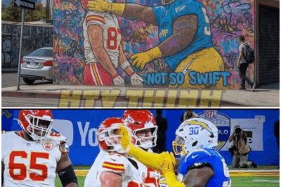 Chargers Fans Unleash Controversial Mural of Travis Kelce Takedown: Art or Absurdity?
