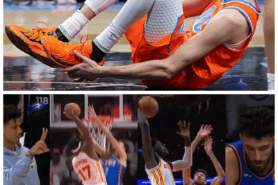 🐘 Chet Holmgren’s nightmare unfolds as he gets slammed with not one, but TWO savage dunks and ends up nursing a painful hand injury against the Hawks! 🦅 “Guess the sky’s the limit—unless you’re flying right into disaster!” 👇