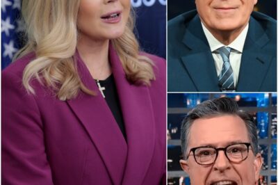 Chaos on Live TV: Karoline Leavitt Storms ‘The Late Show’, Spars with Colbert in Explosive Showdown!