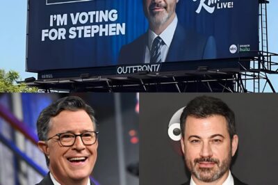 Jimmy Kimmel has put up a billboard endorsing Stephen Colbert for an Emmy