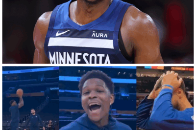 🐘 Anthony Edwards SHOCKS the world with insane half-court shot and wild “Wardell” yell! 🏀 “Because nothing says clutch like screaming your own hype name mid-air!” Get ready for a jaw-dropping moment where basketball meets pure madness, as Edwards turns the court into his personal stage and leaves fans gasping in disbelief—this isn’t just a shot, it’s a Hollywood blockbuster scene exploding with raw emotion and unfiltered swagger! 👇