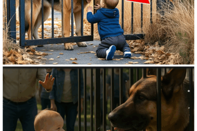 German Shepherd Head was Stuck in Metal Gate – What Baby did Next Left Everyone in Tears!