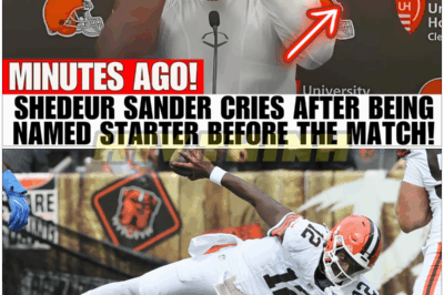 🐿️ URGENT! 😱 Shedeur Sanders BREAKS DOWN IN TEARS After Being NAMED the STARTER Just MINUTES Before Kickoff — EMOTIONAL SCENES Shake the Browns’ Locker Room as Teammates RALLY Behind Him! 🏈🔥