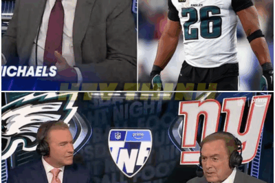 🐿️ Legendary broadcaster Al Michaels, 80, shocks NFL world with jaw-dropping blunder during Eagles vs Giants—fans erupt in panic as iconic voice fumbles crucial call, sparking fears over his future in the booth 😱📺 – Is this the beginning of the end for a sports titan?