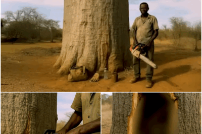 Logger Cut Into Baobab Tree, What Was Inside Made Him Call the Military