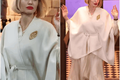Angelina Jolie Sports an Icy Blonde Bob on the Set of Anxious People
