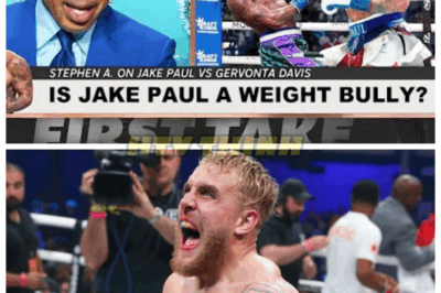 In a world where fame and fortune collide, who really wins when egos clash in the ring? Stephen A. Smith just ripped the mask off a secret that’s been brewing behind the scenes—Jake Paul, the so-called boxing prodigy, has been accused of manipulating the scales and the spotlight, targeting Gervonta Davis in a fight that’s more psychological warfare than athletic competition. What drove Smith to unleash his fury, and what dark truths did he expose about the weight games in boxing? Are we witnessing the unraveling of a manufactured hero, or is this just the tip of a much deeper scandal? Get ready, because the gloves are off and reputations are on the line—this exposé will leave you questioning everything you thought you knew about the fight game! 💥👇