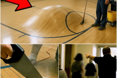 Janitor Found Strange Bulge in Gym Floor, Workers Cut it Open and Called 911!