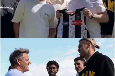 Gordon Ramsay makes a surprise visit to Collingwood Football Club in Melbourne: ‘The newest member of the Magpie Army’
