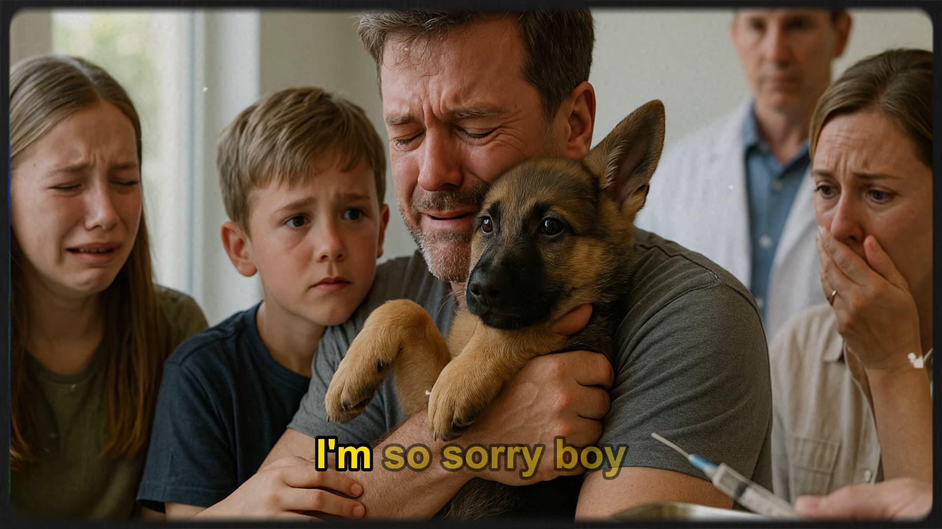 Dying German Shepherd Puppy Hugs Owner Before Being Put Down, Then Vet Notices Something Strange! 3-37 screenshot