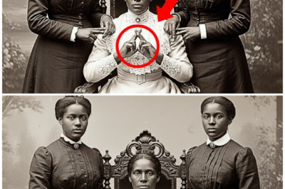 It was just a portrait of a mother and her daughters — but look more closely at their hands.