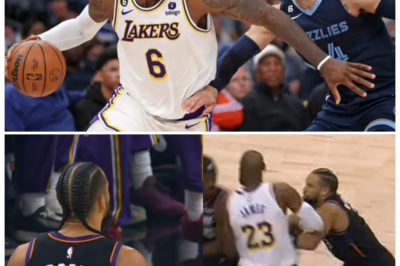 🐘 Dillon Brooks’ Early Tech: Bumps LeBron and Gets T’d Up in First Minute! 😅 “In a game that promised excitement, Dillon Brooks found himself in the spotlight after getting a technical foul just one minute in for bumping LeBron James. This early incident sparked conversations about the game’s intensity. How did both players respond, and what impact did it have on the game? 👇”