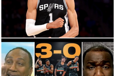 🐘 “FIRST TAKE: ‘They Punked OKC!’ – Stephen A. & Perk Praise Wemby & Fox’s Performance Against Thunder! 🌟🏀” “On First Take, Stephen A. Smith and Kendrick Perkins were electrified by the Spurs’ performance, stating, ‘They punked OKC!’ as Wemby and Fox led their team to an impressive win!” This game showcased the potential of the Spurs as they took down a formidable Thunder squad. What analysis did they provide on the implications of this victory? Let’s take a closer look at their discussion! 👇