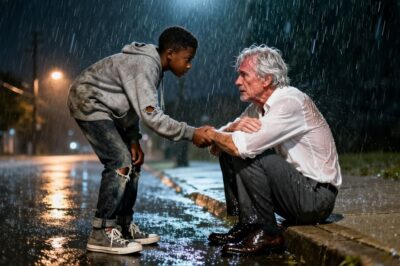 💙🌧️ THE BOY WHO WALKED THROUGH THE STORM — The Day Kindness Found Its Way Back 🌧️💙