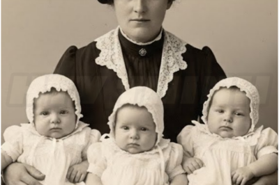 🎰 A mother poses proudly with her triplets in 1920 — but look closely and you’ll see their hands don’t make any senses