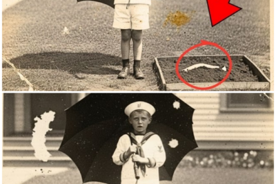 This 1910 Photo of a Boy Holding an Umbrella Looked Sweet—Until the Zoom Revealed Something Shocking